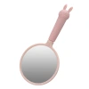 European retro handle makeup mirror, hand-held beauty salon beauty mirror, portable cartoon girl straight hair comb Item Picture